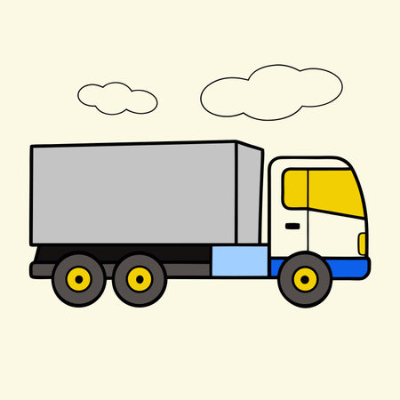 truck icon design, vector illustration eps10 graphic flat styleのイラスト素材