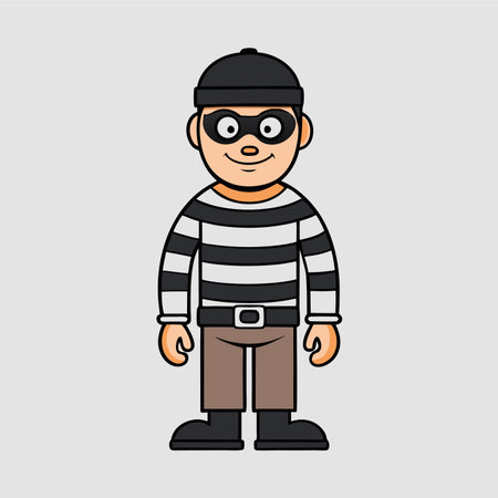 Thief design over gray background, vector illustration eps10.のイラスト素材