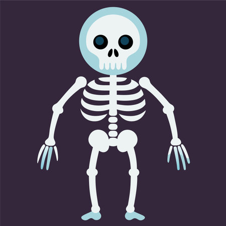 skeleton design over purple background vector illusatration.のイラスト素材
