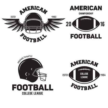 Retro Vintage American Football emblems set  labels symbols icons and badges. Business signs identity templates and design elements.のイラスト素材