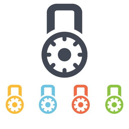 Combination lock iconのイラスト素材