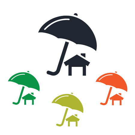 House under protection iconのイラスト素材