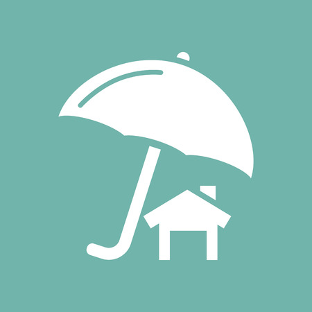 House under protection iconのイラスト素材