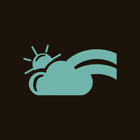 Partly cloudy weather iconのイラスト素材