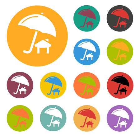 House under protection iconのイラスト素材