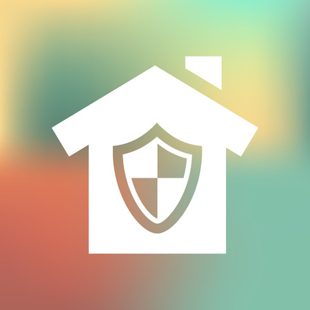 House under protection iconのイラスト素材