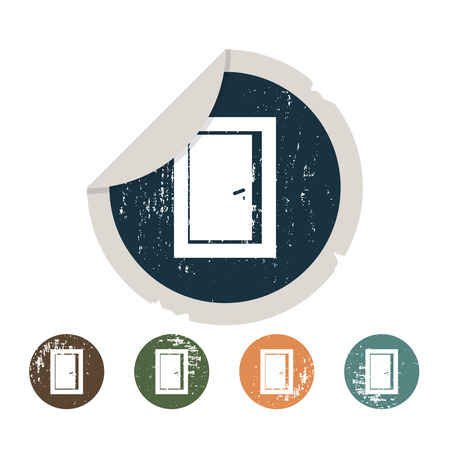Open door iconのイラスト素材
