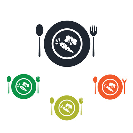Dish with useful foodのイラスト素材