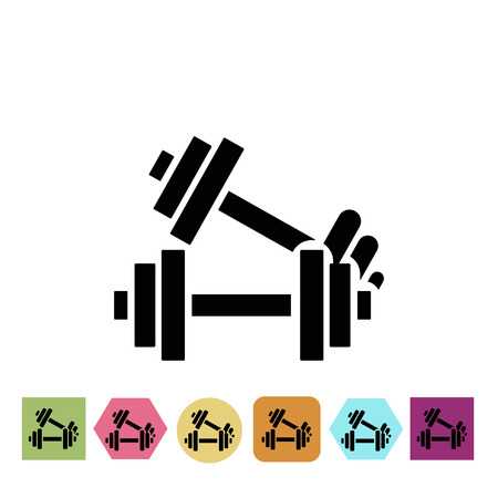Sport dumbbells iconのイラスト素材