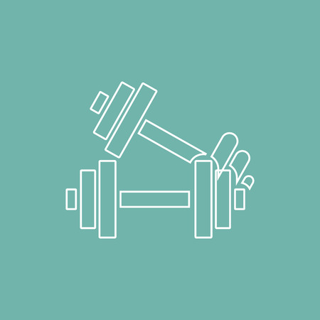 Sport dumbbells iconのイラスト素材