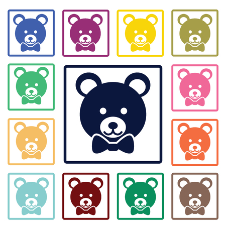 Toy bear iconのイラスト素材