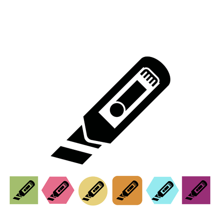 Construction knife iconのイラスト素材