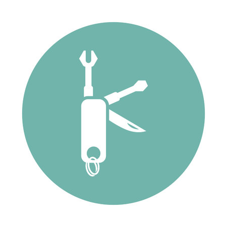 Compact set of construction tools icon