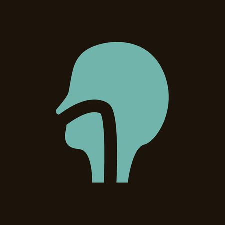 Human nasopharynx iconのイラスト素材