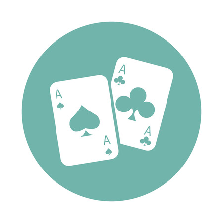 Pair playing cards iconのイラスト素材