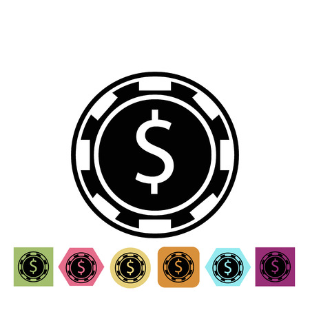 ?asino chip iconのイラスト素材