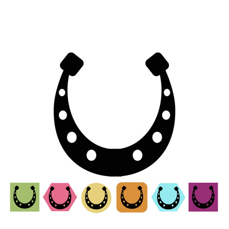 Horseshoe for luck iconのイラスト素材