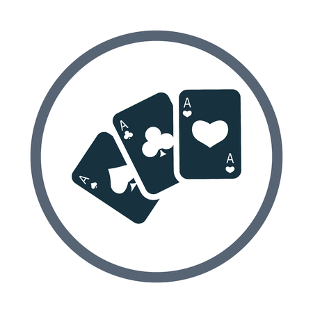 Three playing cards iconのイラスト素材