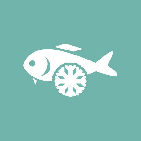 Frozen fish iconのイラスト素材