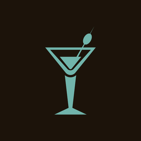 Glass of martini iconのイラスト素材