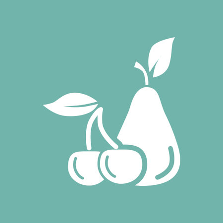 Cherry and pear icon