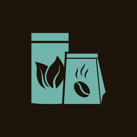 Package of tea and coffeeのイラスト素材