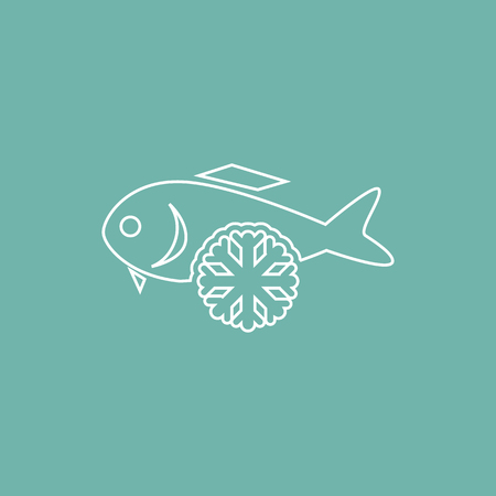 Frozen fish iconのイラスト素材