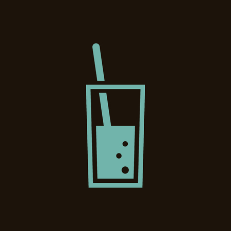 Glass of soda iconのイラスト素材