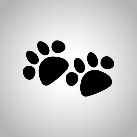 Dog paws print iconのイラスト素材