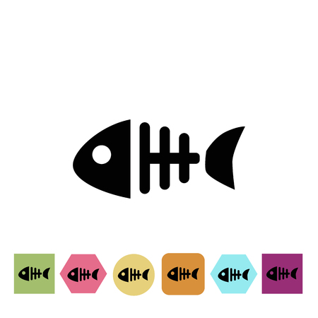 Fish skeleton iconのイラスト素材