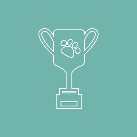 Dog cup avard iconのイラスト素材