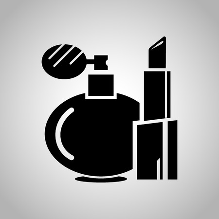 Women lipstick and perfume iconのイラスト素材