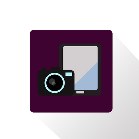 Camera and tablet iconのイラスト素材