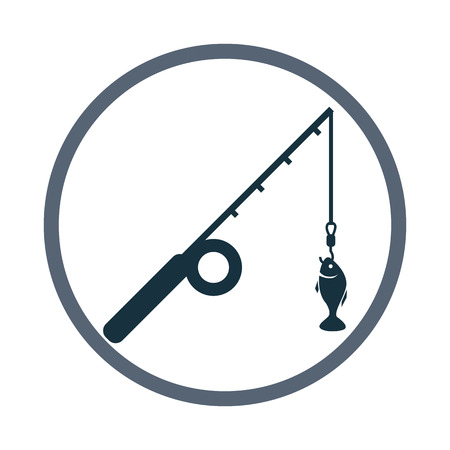 Fishing rod iconのイラスト素材
