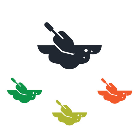 Digging the land iconのイラスト素材