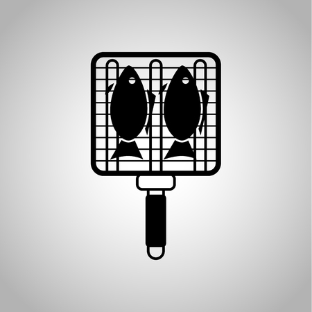 Fish grill iconのイラスト素材