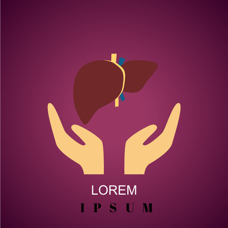 Liver care color iconのイラスト素材