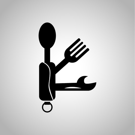 Camping set iconのイラスト素材