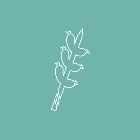 Sausage barbecue iconのイラスト素材