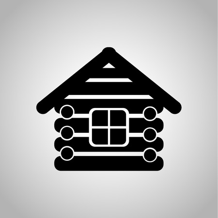 Wood house iconのイラスト素材