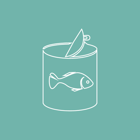 Fish canned food iconのイラスト素材