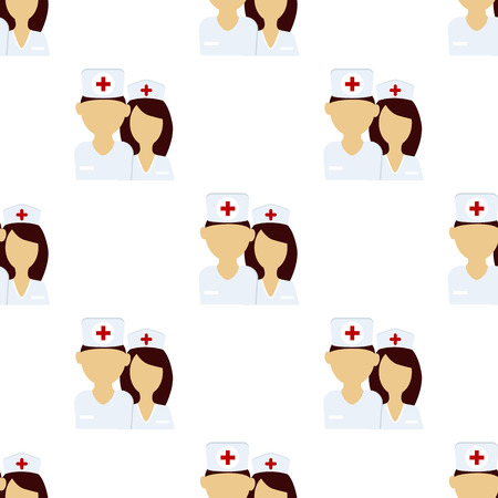 Doctor and nurse iconのイラスト素材