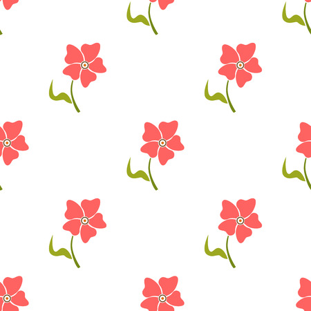 Color illustration of pink flowerのイラスト素材