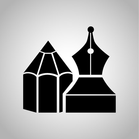 Pen and pencil iconのイラスト素材