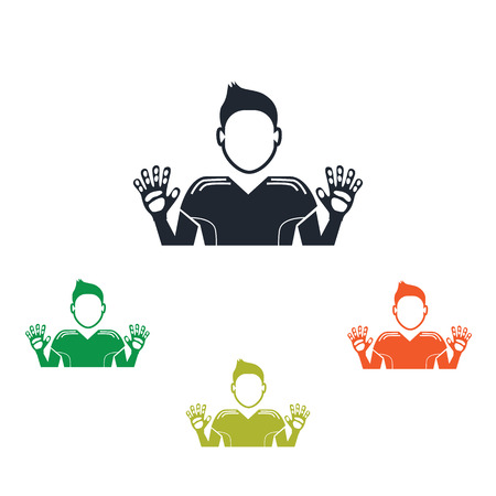 Goalkeeper iconのイラスト素材