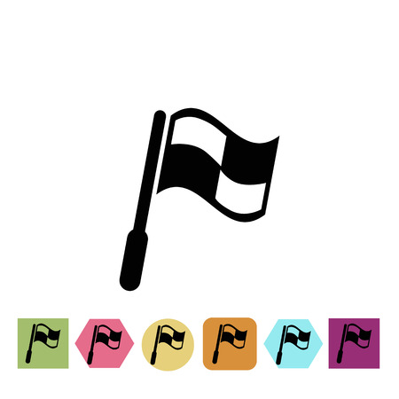 Football flag iconのイラスト素材