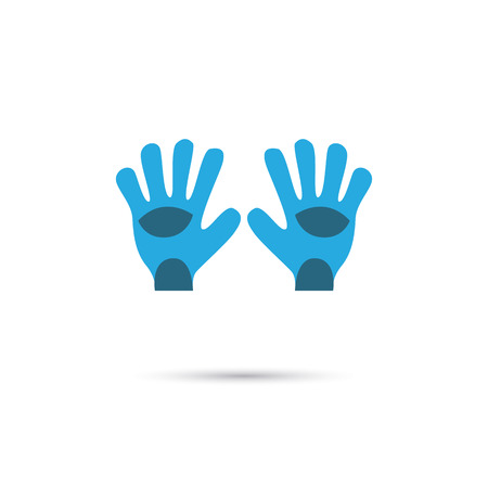 Color illustration of goalkeeper glovesのイラスト素材