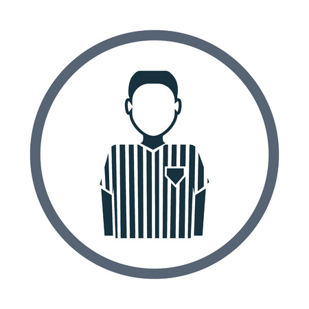 Football referee iconのイラスト素材
