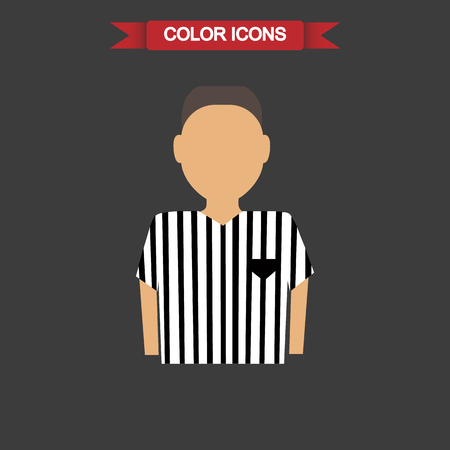 Color football referee iconのイラスト素材