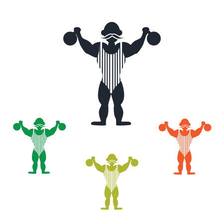 Circus strongman iconのイラスト素材
